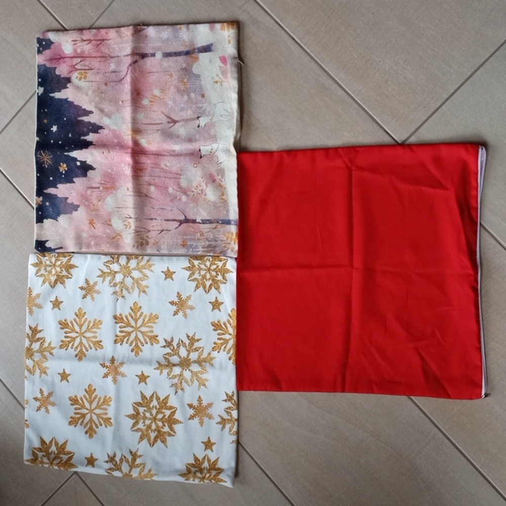 Set of Three Decorative Pillow Covers